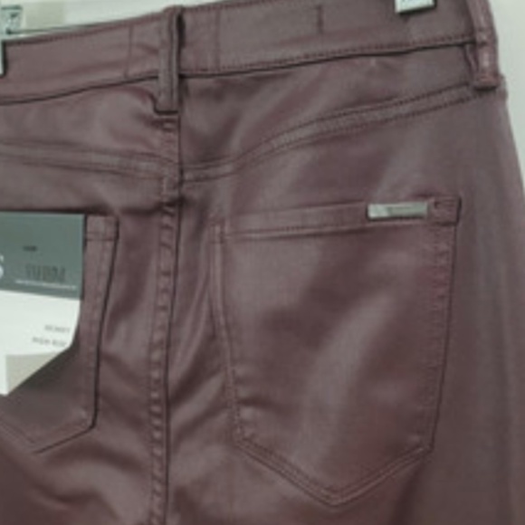 WHBM HR Coated Skinny Jeans in Black Cherry sz 2 S NWT - Picture 8 of 8